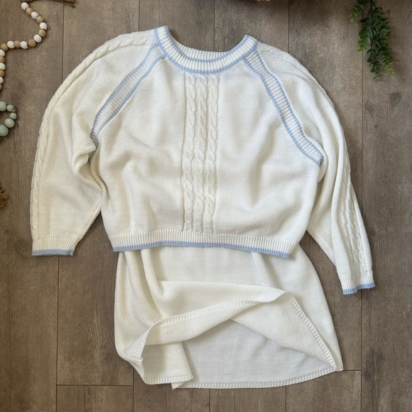 Sweet Baby Jane White and Blue Skirt Set - Picture 4 of 16